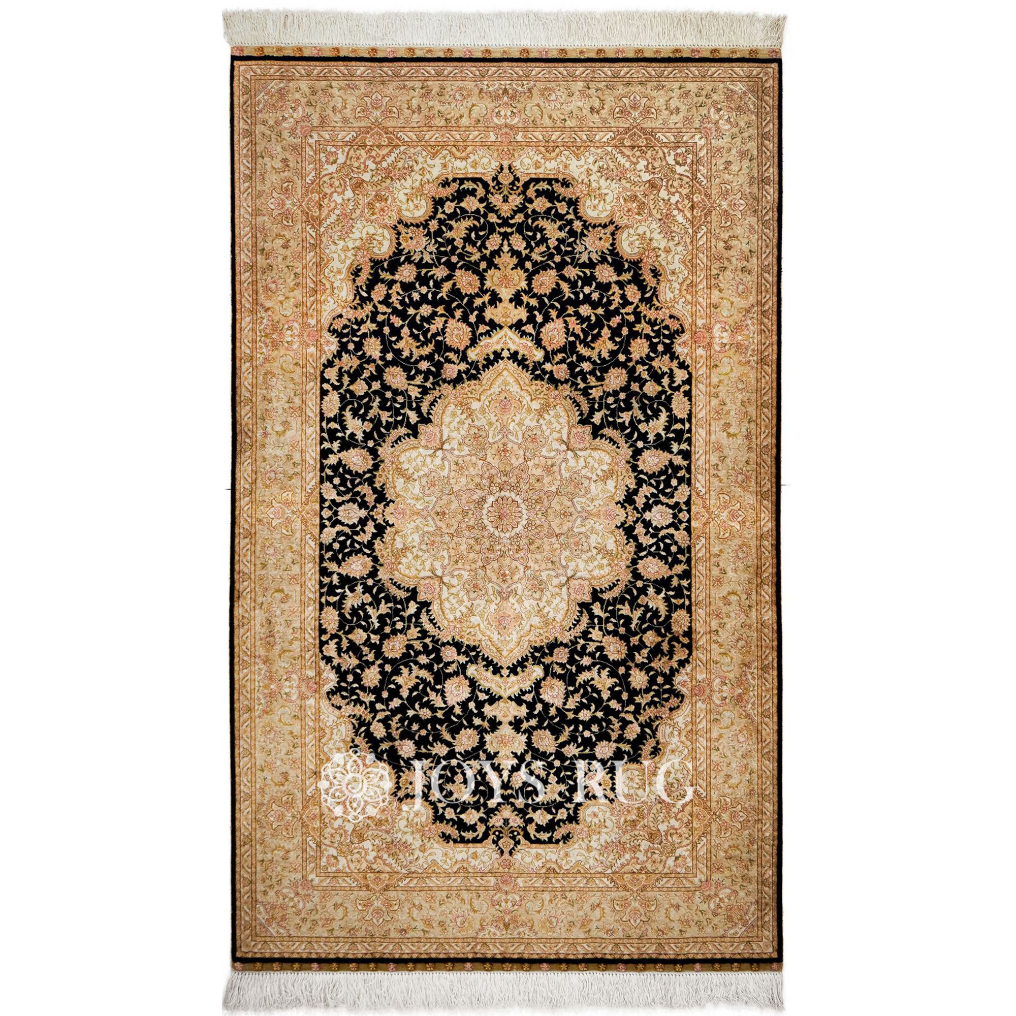 Persian carpets for sale ST-11035C 3x5 luxury qom silk rug