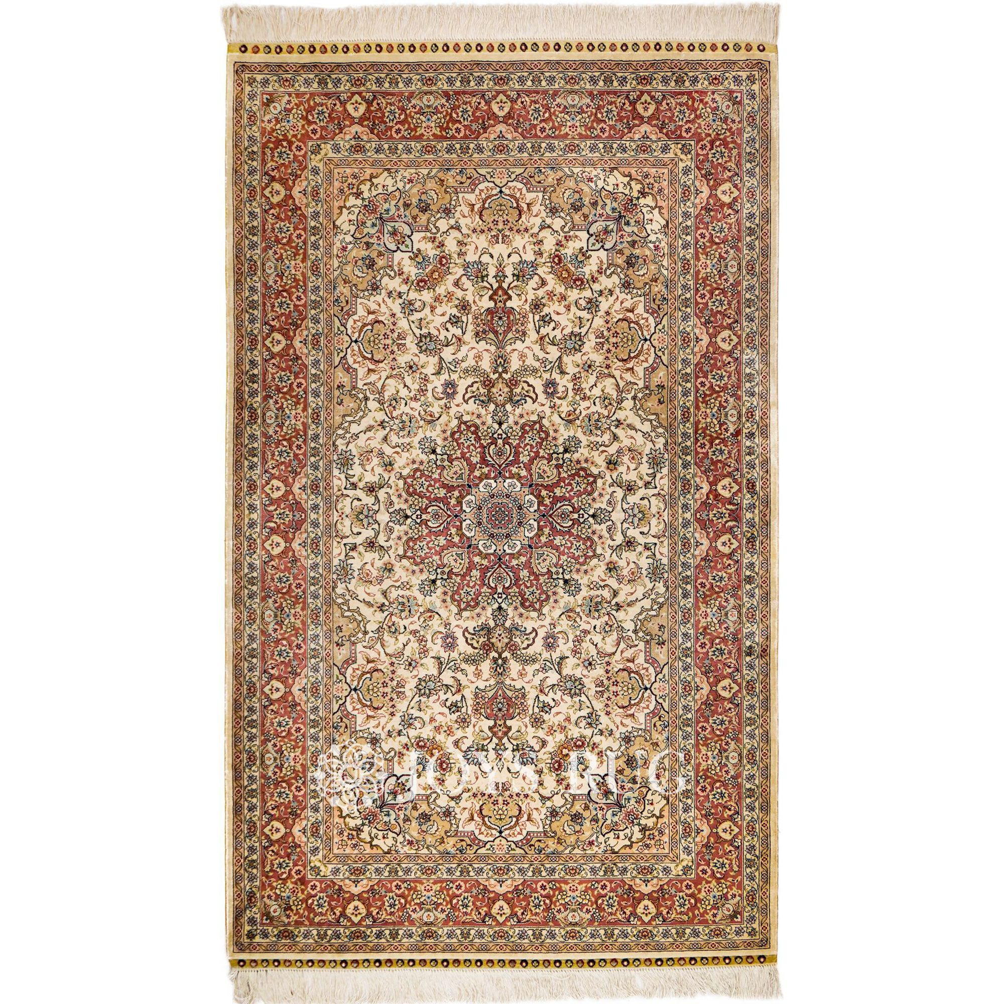 Chinese Silk Rugs ZT-993 Vintage Handmade Luxury Silk Carpet