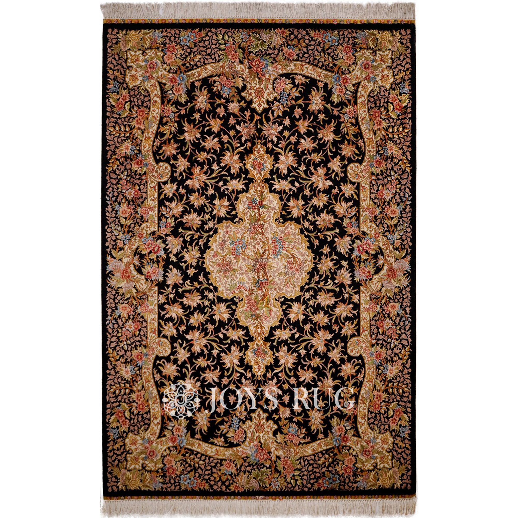 Persian silk carpet JST-13099 handmade luxury qum silk rug