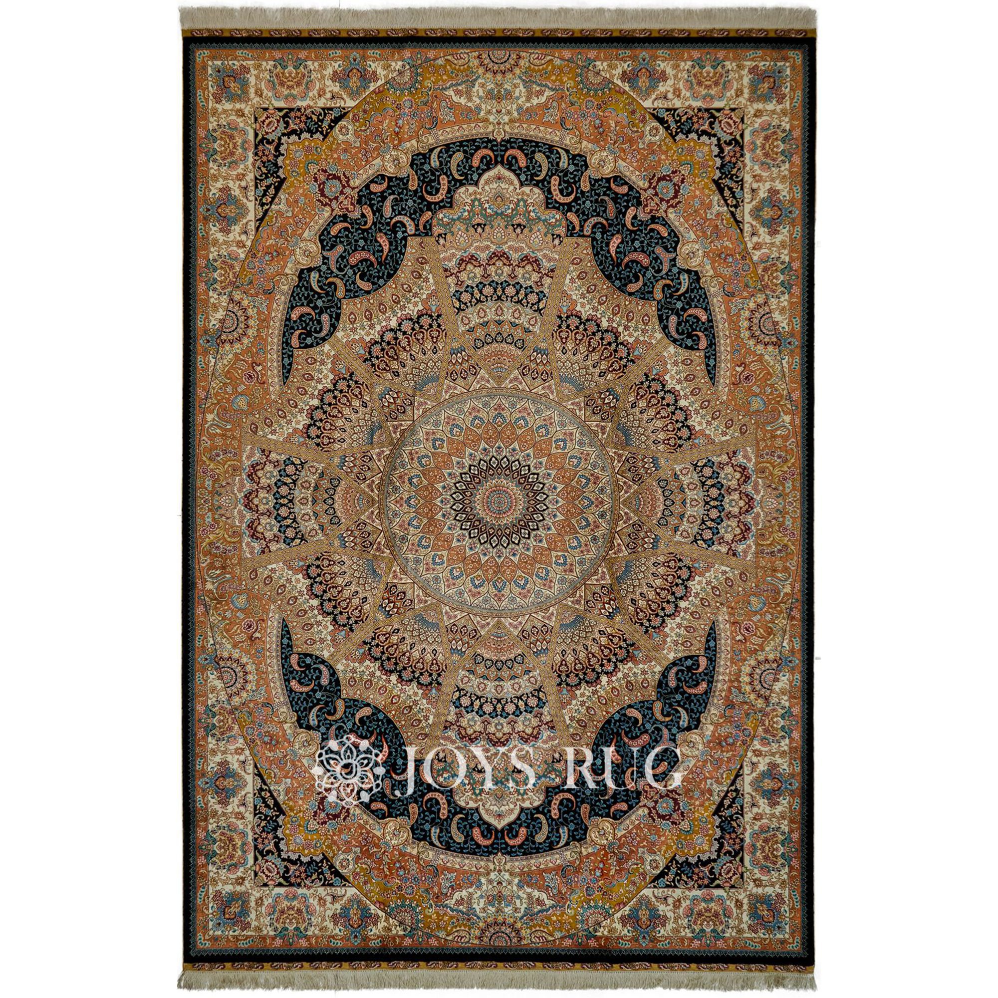 6x9 Persian rug JST-15030B luxury handmade silk carpet oriental vintage carpet