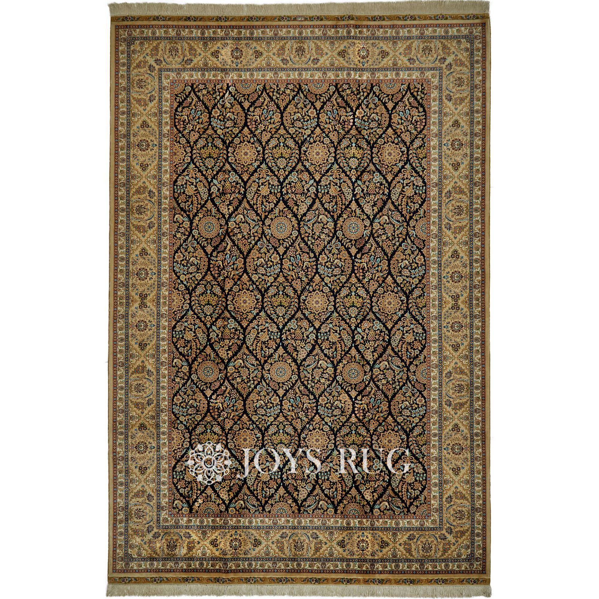 Best Persian Rug JSZT-P52C All Over Design Brown Luxury Silk Carpet