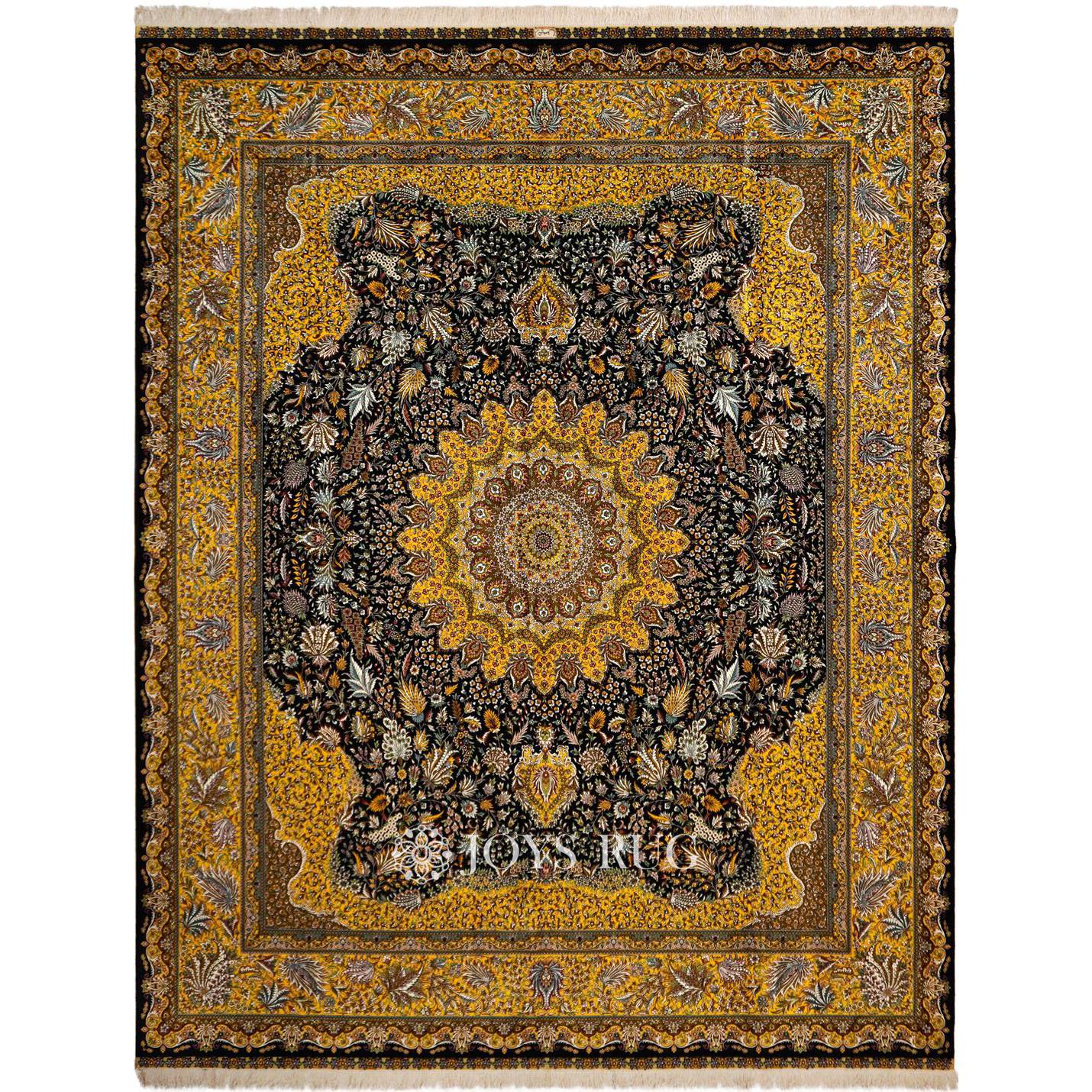 Silk rug 8x10 JST-15035 luxury Persian hand made silk rugs for living room