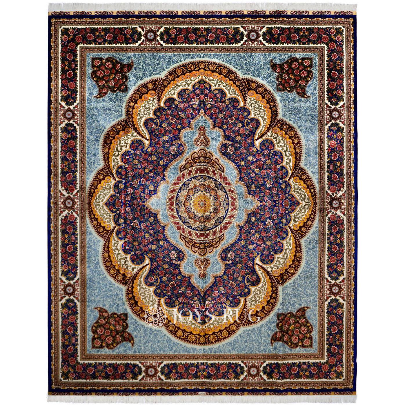 8x10 Persian Rug JST-17017C Luxury Silk Persian Oriental Carpet