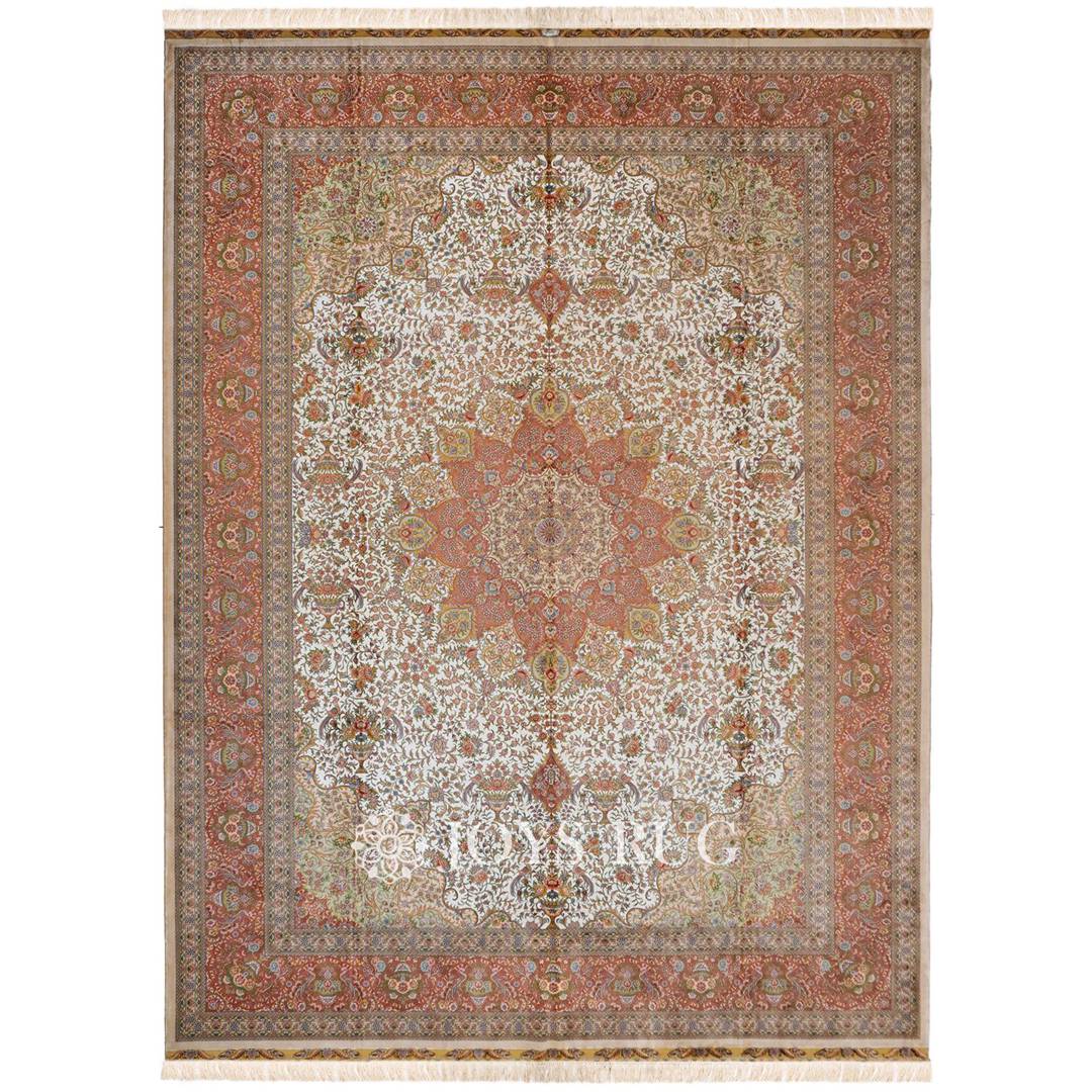 High End Area Rugs JST-04092A 10x14 Luxury Silk Persian Carpet