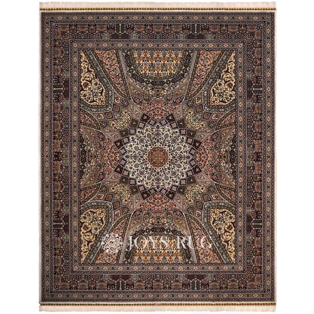 Silk Shag Rug SMKB-301 8X10 Rug Luxury Silk Wool Rug Dome