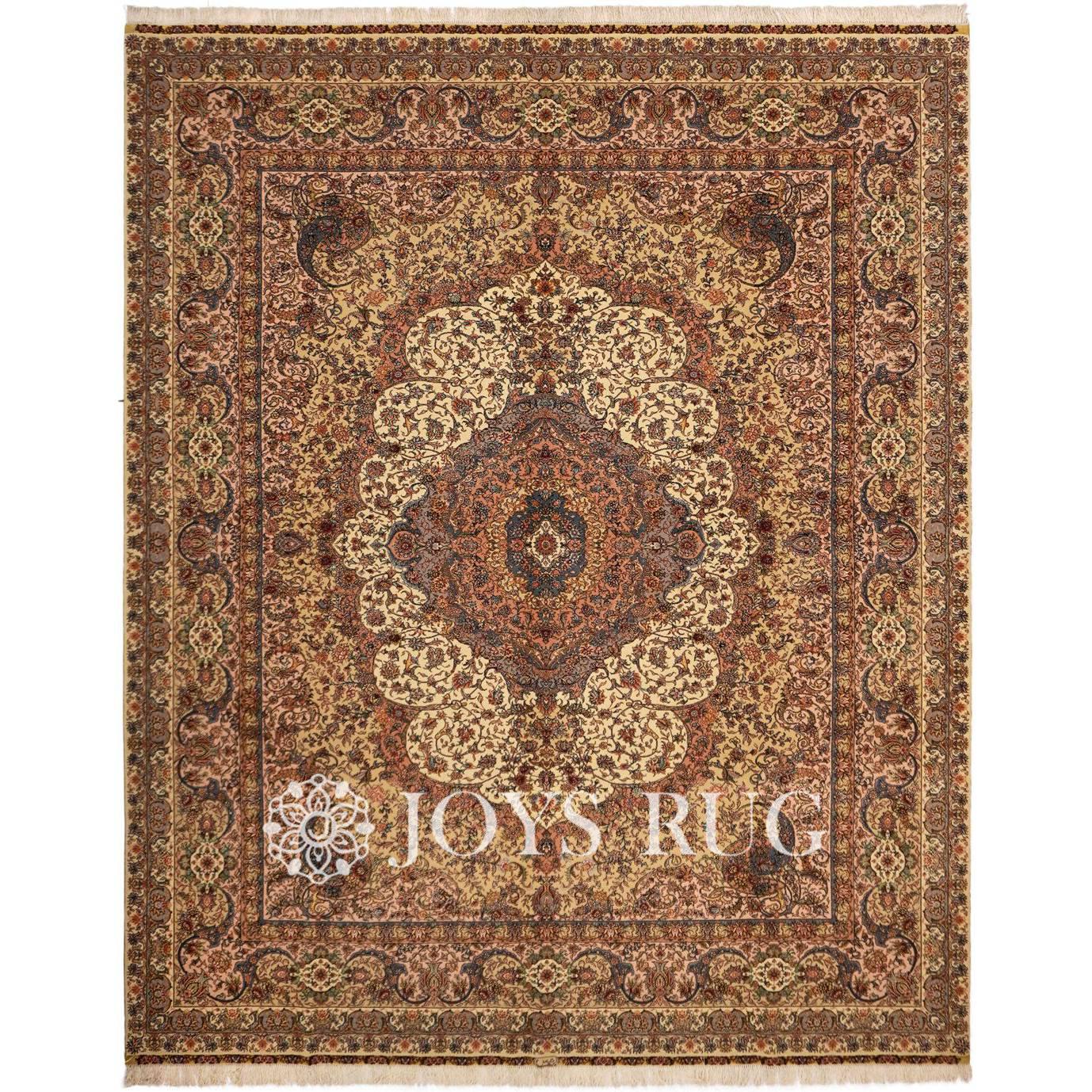 silk wool rug SM-0916 8x10 Persian luxury wool rug