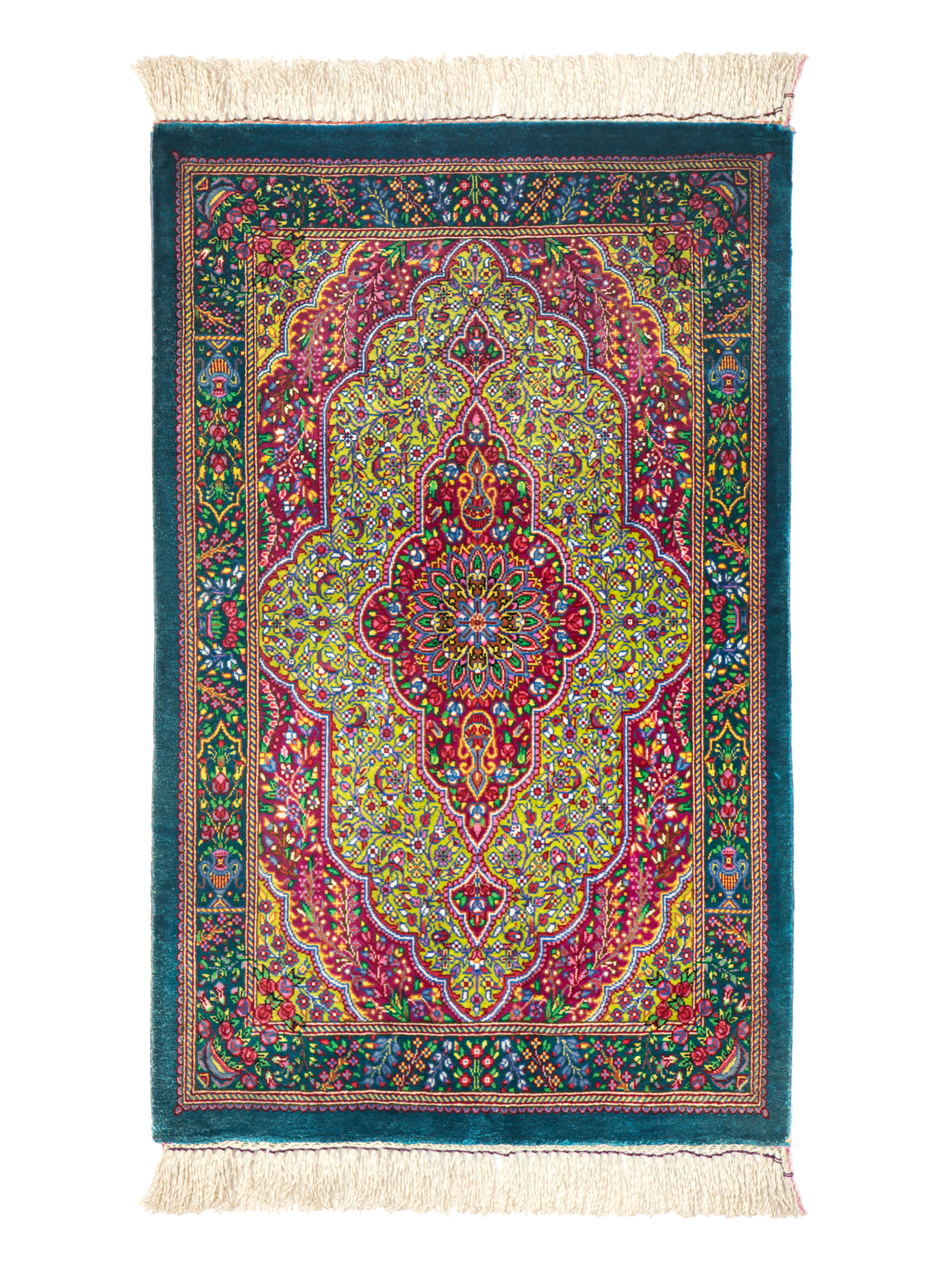 Silk  Rug Persian Style Vintage Oriental Bed Room Tapestry 012