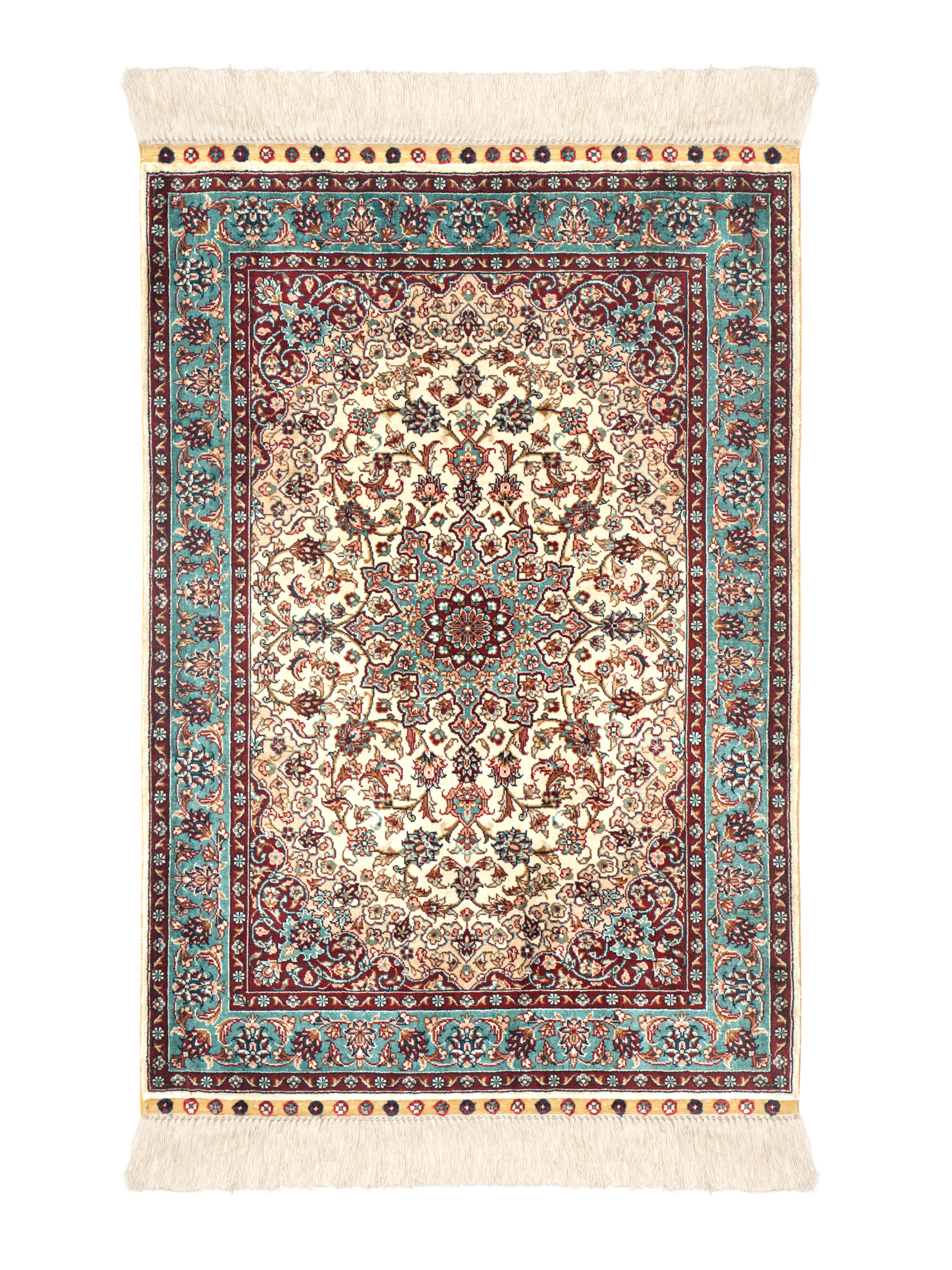 Silk Carpet Persian Bed Room Vintage Oriental Hand Made Tapestry 082