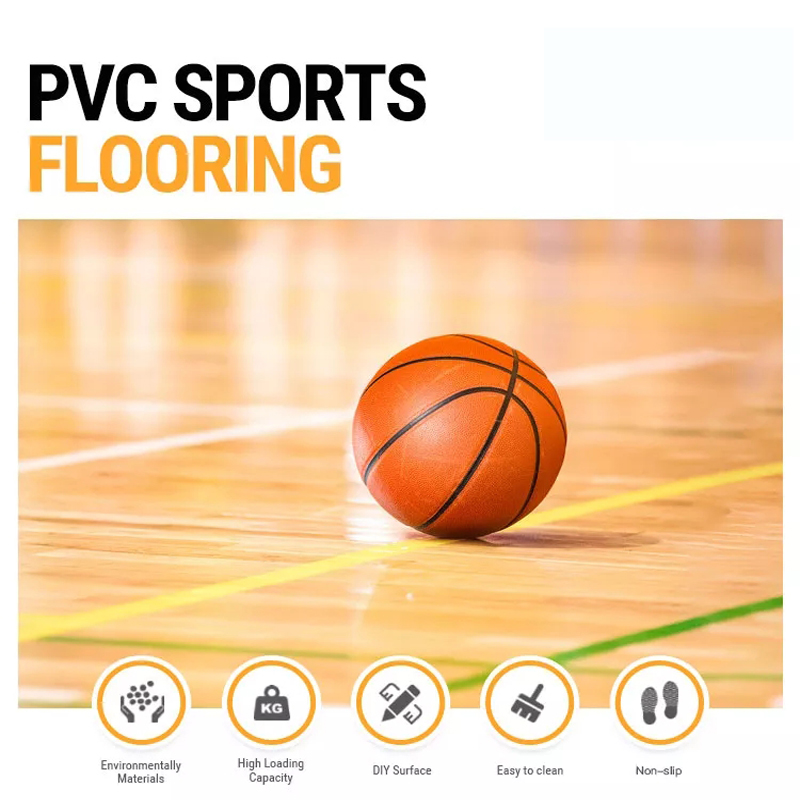 Lantai Vinyl Sport untuk Lapangan Basket
