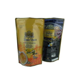 Herbal Tea Packaging ALU Stand Up Pouches With Zipper