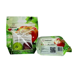 Bolsa de manzana con cremallera de plástico FDA impresa personalizada