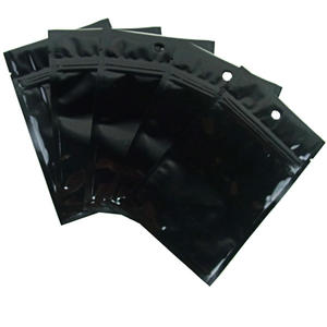 Papel de aluminio negro bolsas con cierre hermético