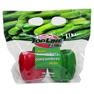 Mini cucumber storage bolsas de plástico personalizadas