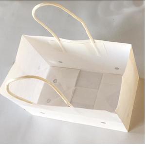 100% White Kraft Paper Grape Bag With Twisted Paper Handle