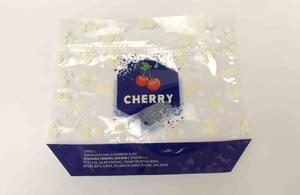 Sacchetto di plastica stampata per alimenti con sacchetto di ciliegia con cursore