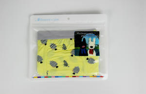 Bolsa de embalaje de ropa interior de plástico barata impresa personalizada bolsa con cremallera