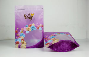 Nuts Packaging Zipper Standing Bag con finestra