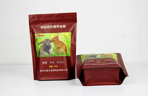 Sacchetti di cibo per animali domestici in lamina stampati personalizzati con chiusura a zip