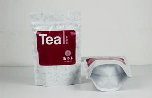 Confezione di tè stampata personalizzata in piedi con cerniera
