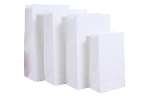 Panificio White Block Bottom Kraft Bags senza maniglia