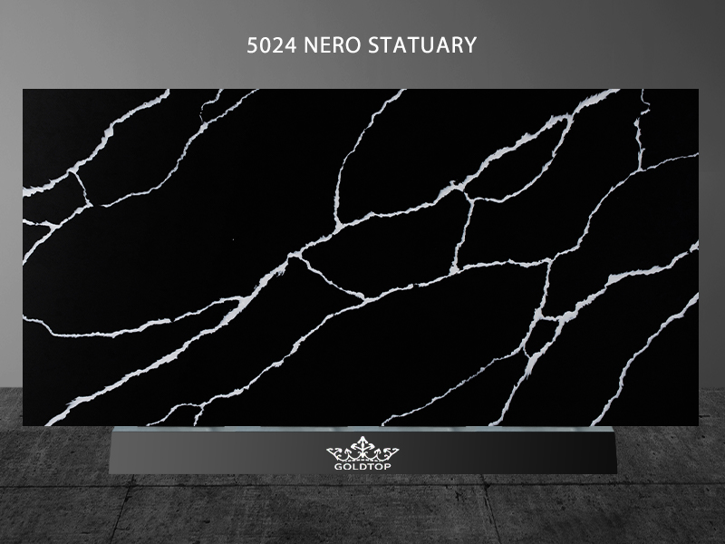 Nero Statuary Calacatta Quartz Black And White Stripes