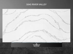 River Valley Textur Calacatta Vit Kvartssten
