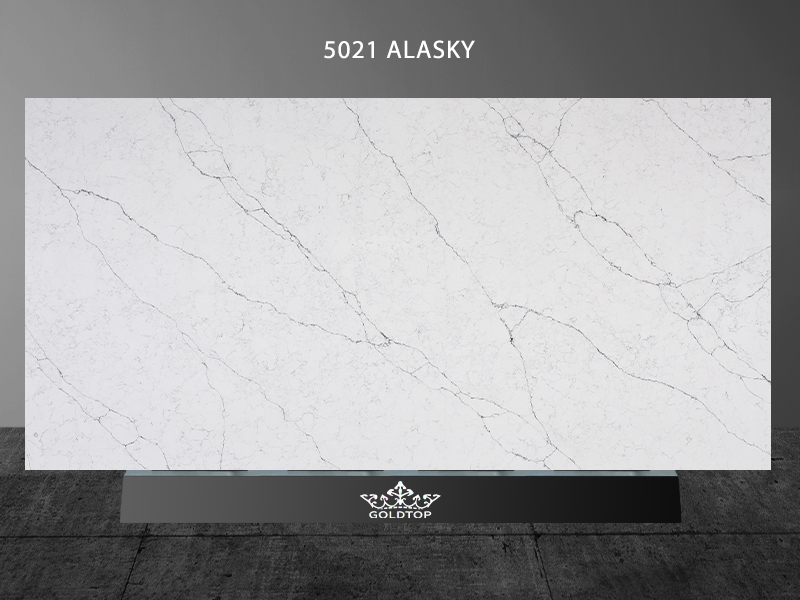 Calacatta Alasky Quartz Worktop flooring Crystal