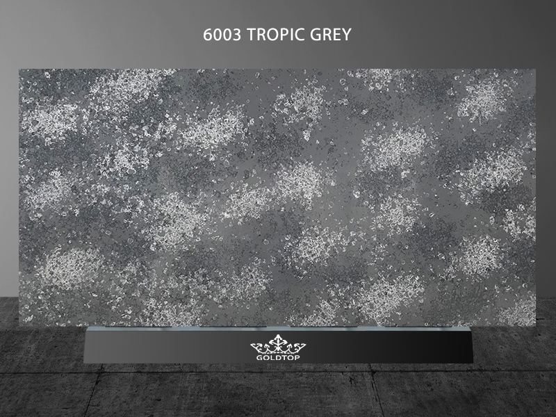 Concrete Tropic Grey Snowflake Texture Quartz