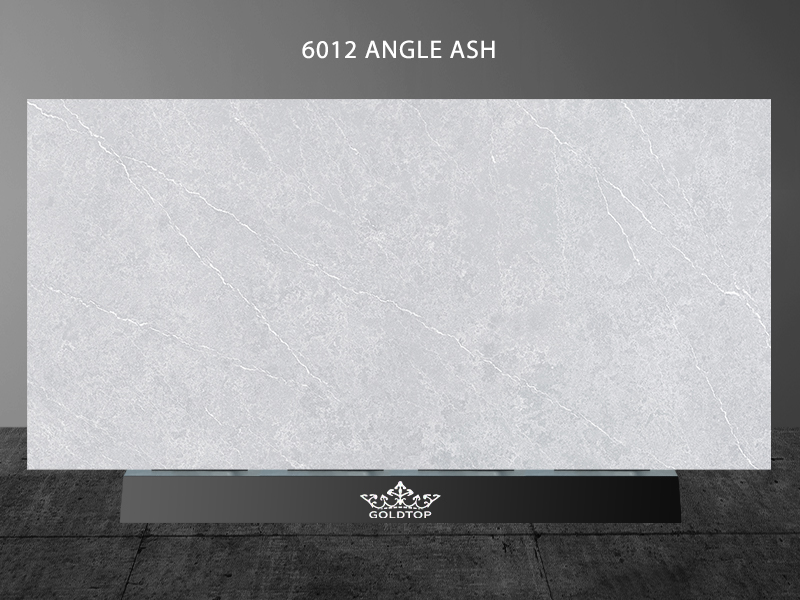 Rugged Concrete Quartz White Angle Ash Cherry Cabinets