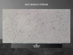 Cloudburst Honed Marmor Quartz Bianco Stream Produsent