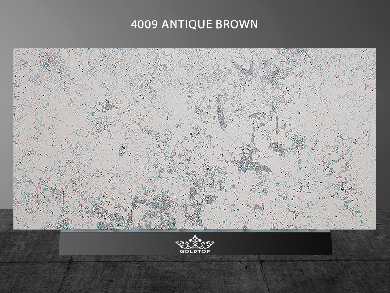 Silica Eternal Marble Quartz Antique Brown flooring
