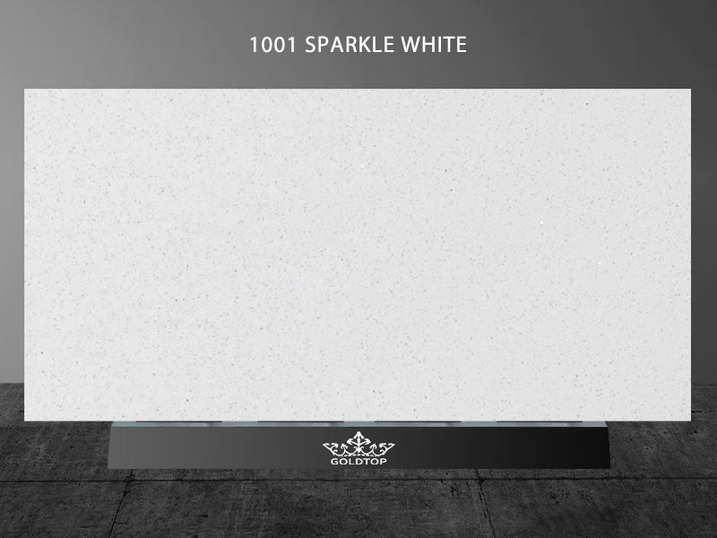 Glitter white Sparkle Quartz Worktop Living room Bathroom