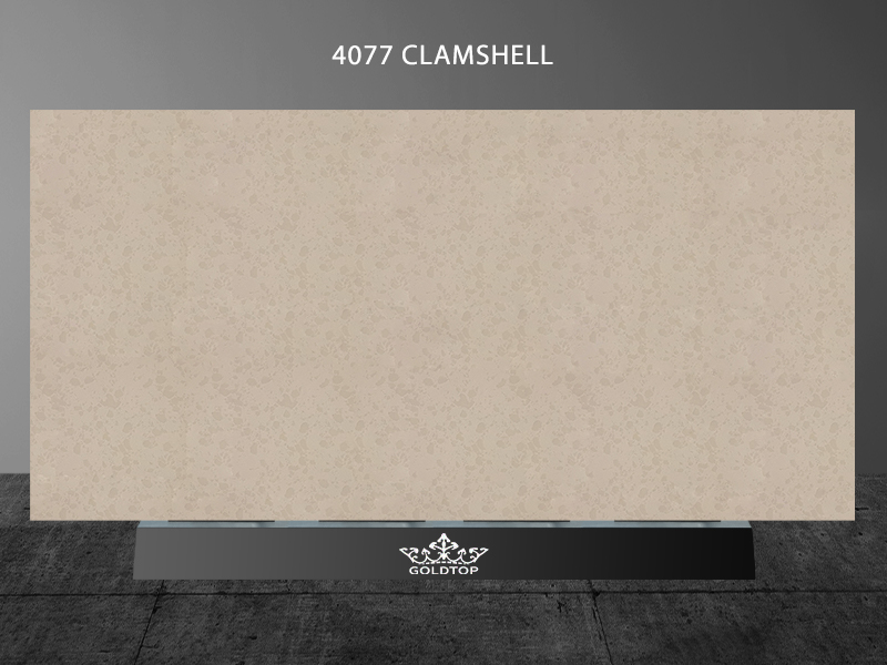 Quality Beige Marble Quartz Clamshell Countertops New Product 