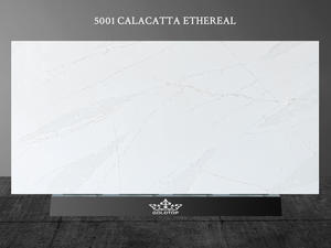 Calacatta eterisk kvarts prefabricerad bänkskiva