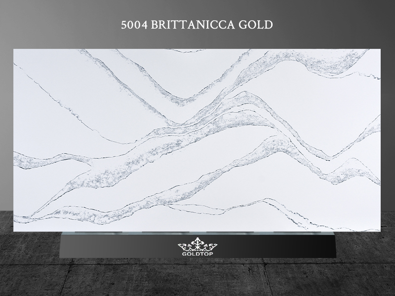 New Calacatta Quartz Brittanicca Gold Texture Wholesale