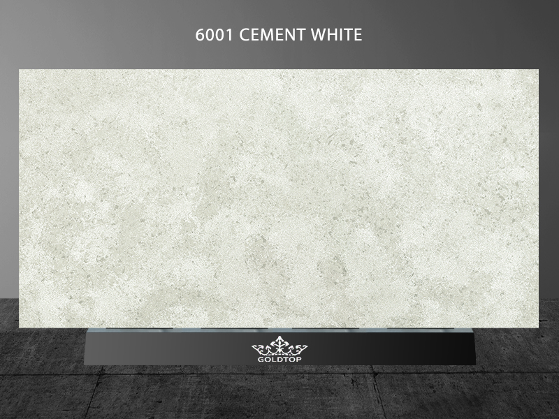 Cement White Concrete Quartz Countertop Wholesale 6001