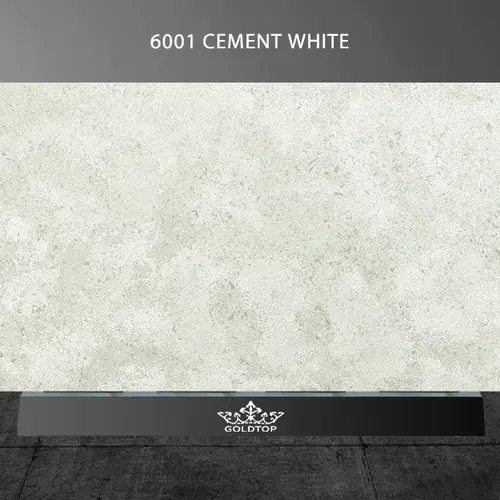 Encimera de cemento de hormigón blanco y cuarzo al por mayor 6001