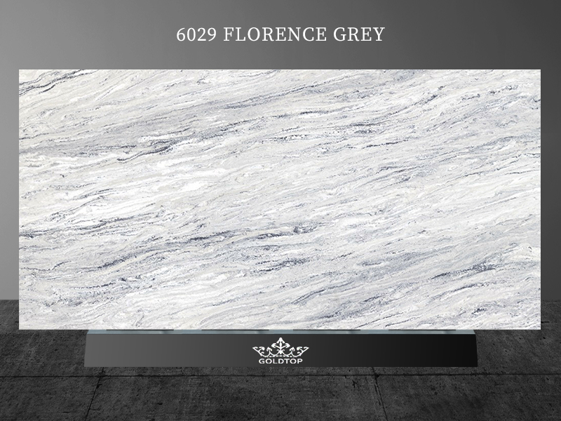 Florence Grey quartz Marble Kitchen Slab Wholesale 6029