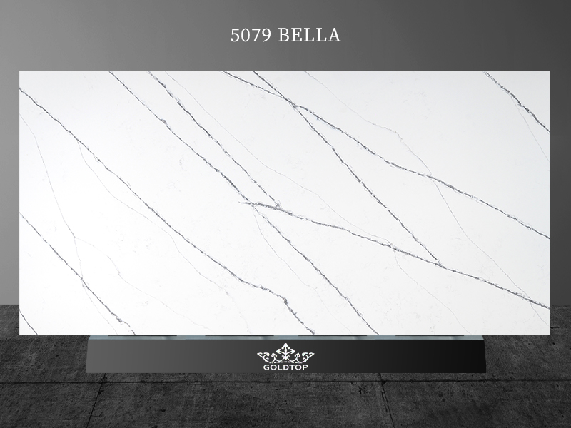 Classic calacatta bella quartz stratus countertops Slab 5079