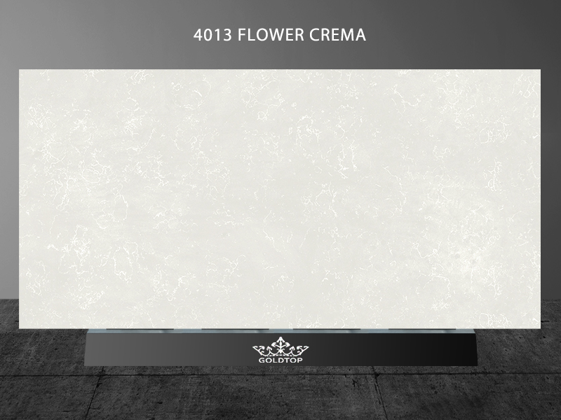 Marble Quartz Flower Crema Countertops tiles Factory