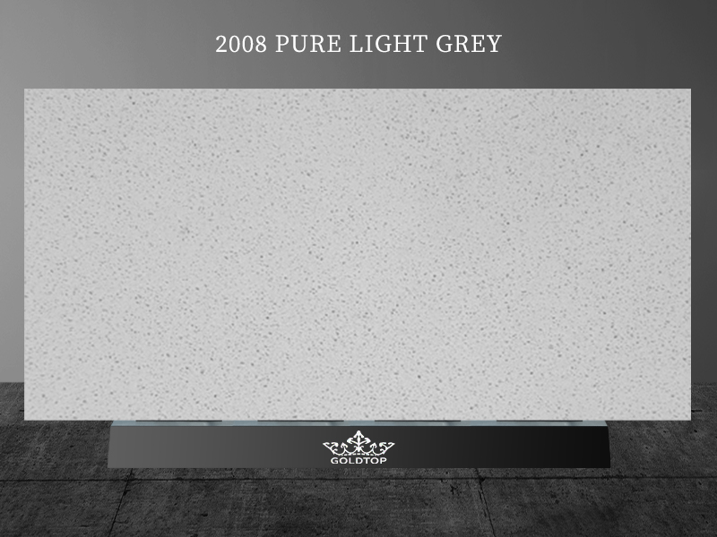sparkling Pure Light Grey quartz countertop Suppliers 2008