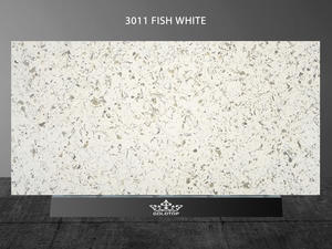 Silica Sparkle Quartz Fish Bílé podlahové dlaždice Kool