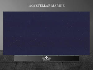 Stellar Marine navy Blue Quartz Countertops Tiles Slab 1005