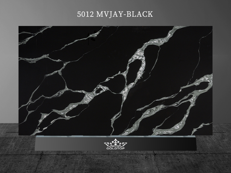 Super Jumbo Slab Classic Black  Mvjay Quartz  5012-bk