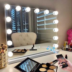 Dressing Room & Tabletop 15 pcs Dimmable LED Bulbs Hollywood Lighted Makeup Mirror