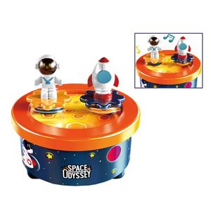 Children Cartoon Space Man Design Wind Up Music Box Toys
