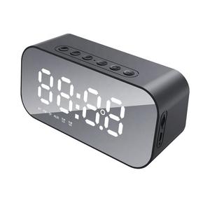 Full Screen Portable Bedside Strong Bass Lautsprecher Speaker Wireless Hifi Altoparlante Alarm Clock
