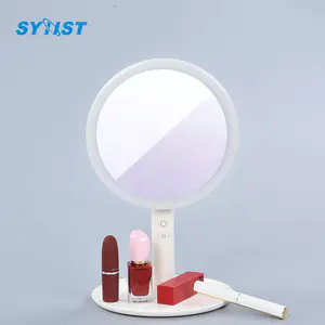 Hand Travel Hollywood Style Makeup Mirror With Led Light 
