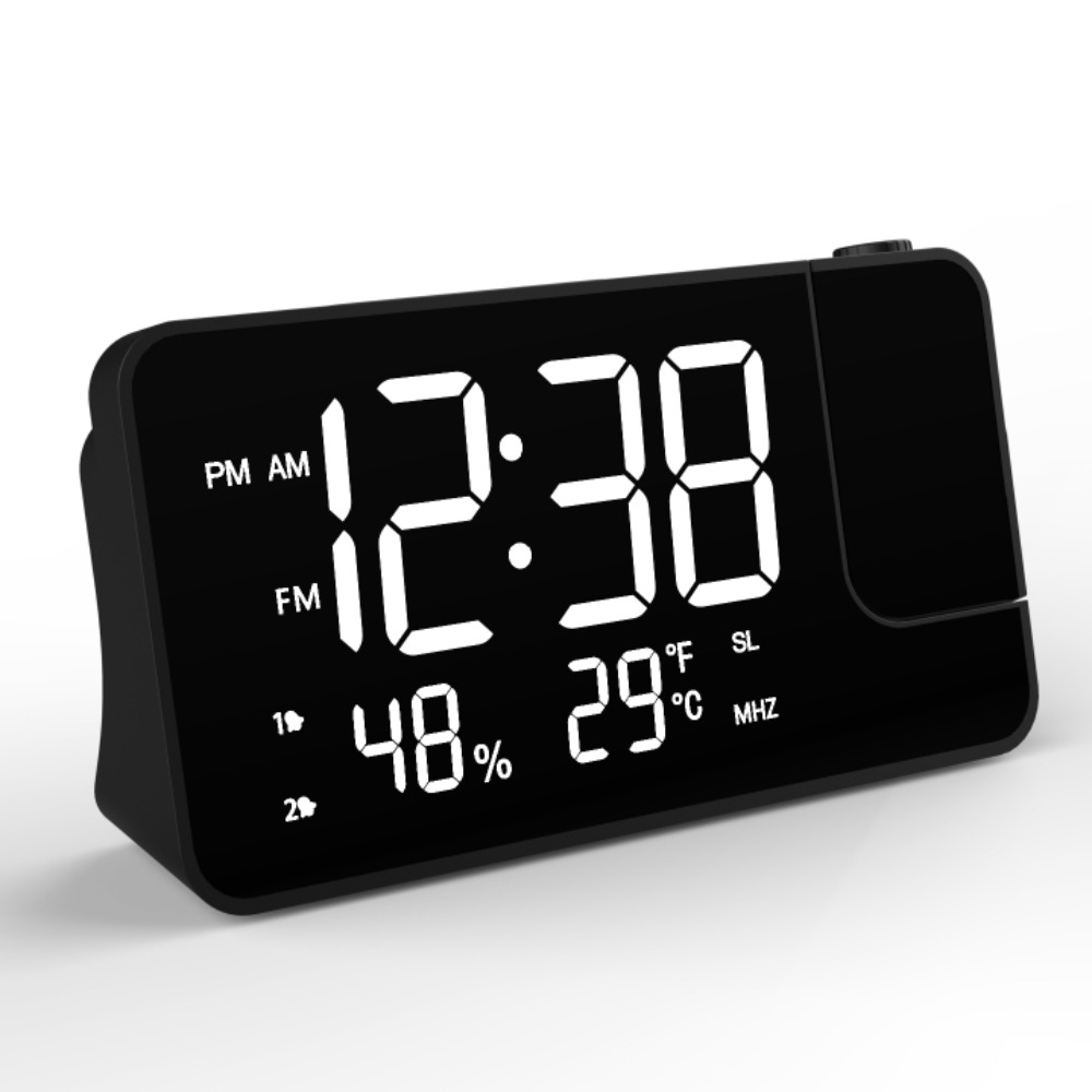 Alarm Clock Radio With Projector And Temperature