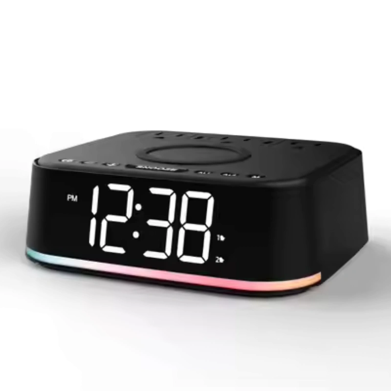 Wireless Charging Alarm Clock Bluetooth Speaker 